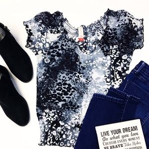 Ombré Leopard Print Blouse